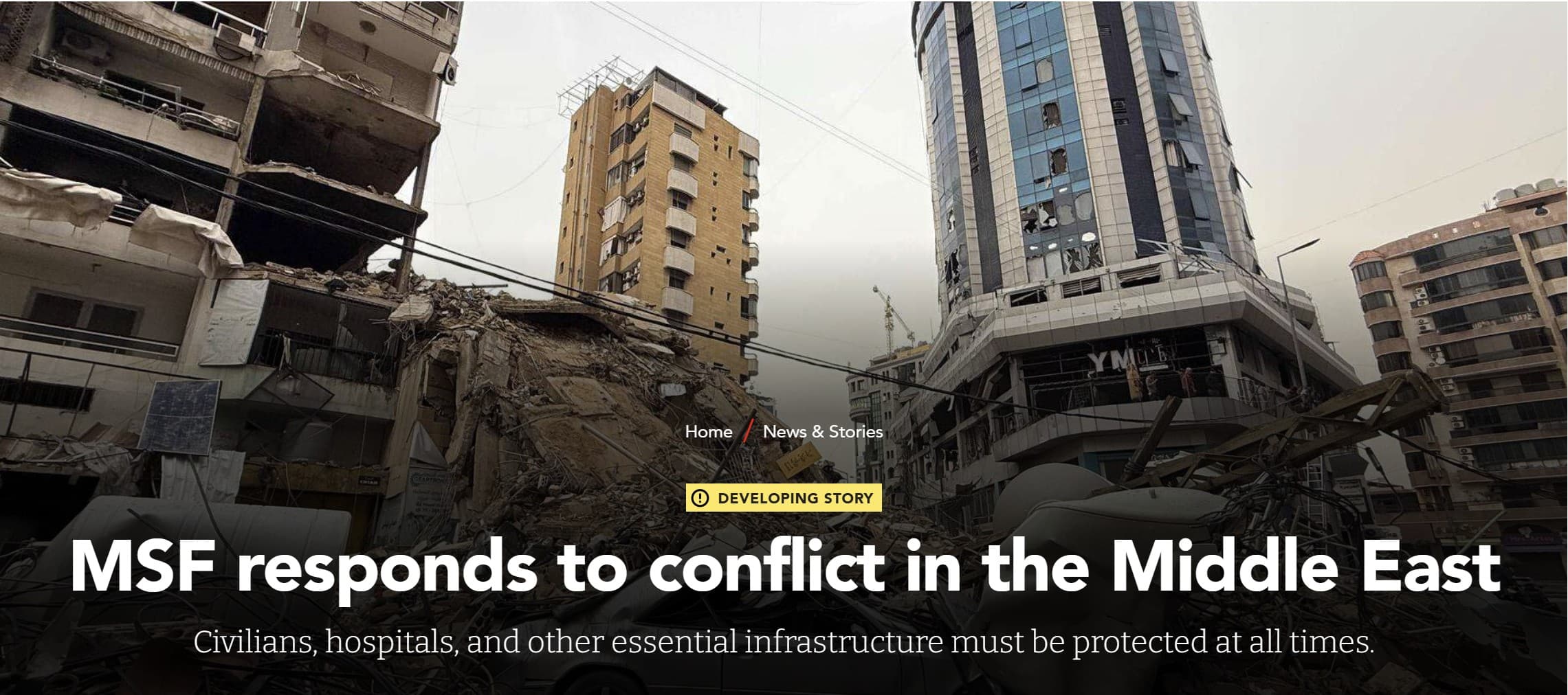 MSF responds to conflict in the Middle East
