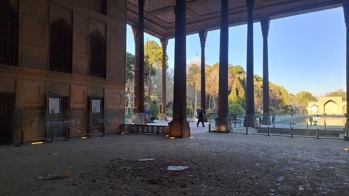 Strike near Chehel Sotoun Palace, Isfahan